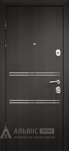 Темная уличная дверь для дома с минеральным утеплением №42 внутренняя - фото