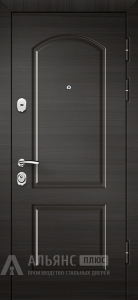 Филёнчатая дверь с профильным каркасом и ночной задвижкой №6 внешняя - фото