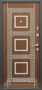 Надежная дверь с тремя контурами уплотнения для загородного дома на заказ №3 внутренняя - фото