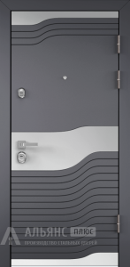 Прочная стильная дверь Модерн с цветом внутренней панели слоновая кость №9 внешняя - фото