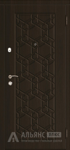 Входная дверь с отделкой темной на заказ №41 внешняя - фото