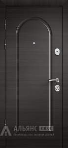 Дверь входная цилиндровая с утеплением минеральной ватой №55 внутренняя - фото