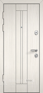 Одностворчатая дверь сандал белый с терморазрывом и петлями высокого качества №12 внутренняя - фото